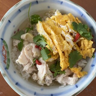 パクチー香る⭐︎アジアンな鶏飯